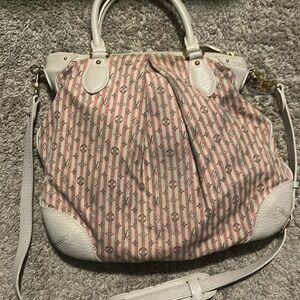 2007 authentic Louis Vuitton Marina Mini Lin Croisette GM red/pink stripes